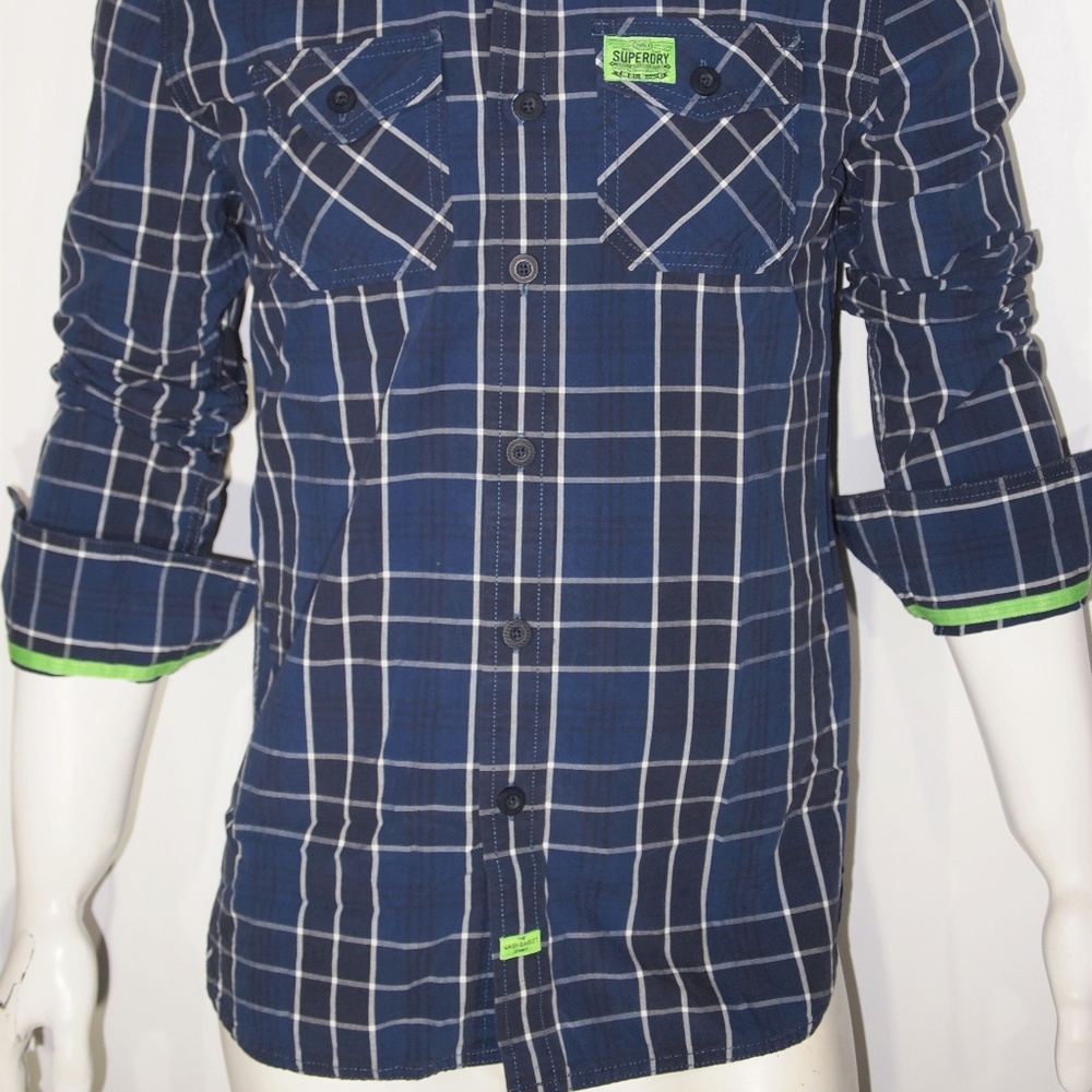 Superdry men's plaid long sleeve - Picture 6 of 8